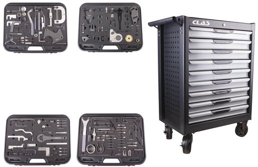 GENERATION 1+2 RENAULT/PSA TIMING TOOL 8 DRAWER ROLLER CABINET GENERATION 1+2 RENAULT/PSA TIMING TOOL 8 DRAWER ROLLER CABINET